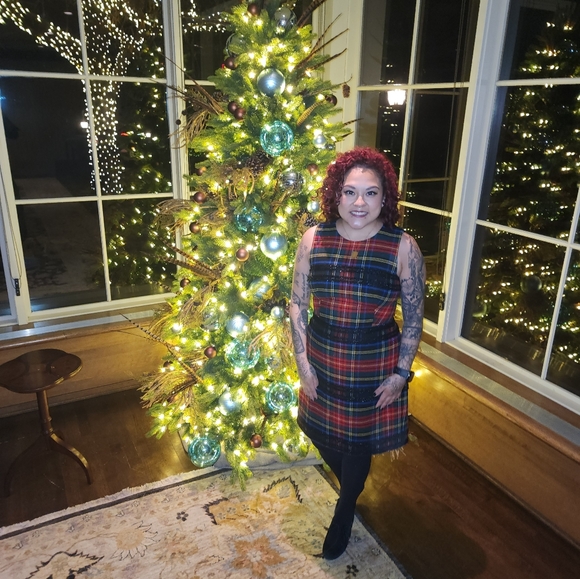 J. Crew Sheath dress in Lurex® Stewart tartan - Picture 4 of 4